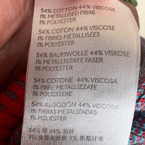 BDG Urban Outfitters Sky High Cropped Sweater Retro Rainbow Mock Neck Sz SM - Picture 7 of 12